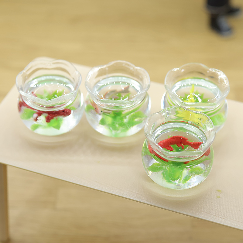 Planted Aquarium Models - Mini Fish Bowl with Goldfish &