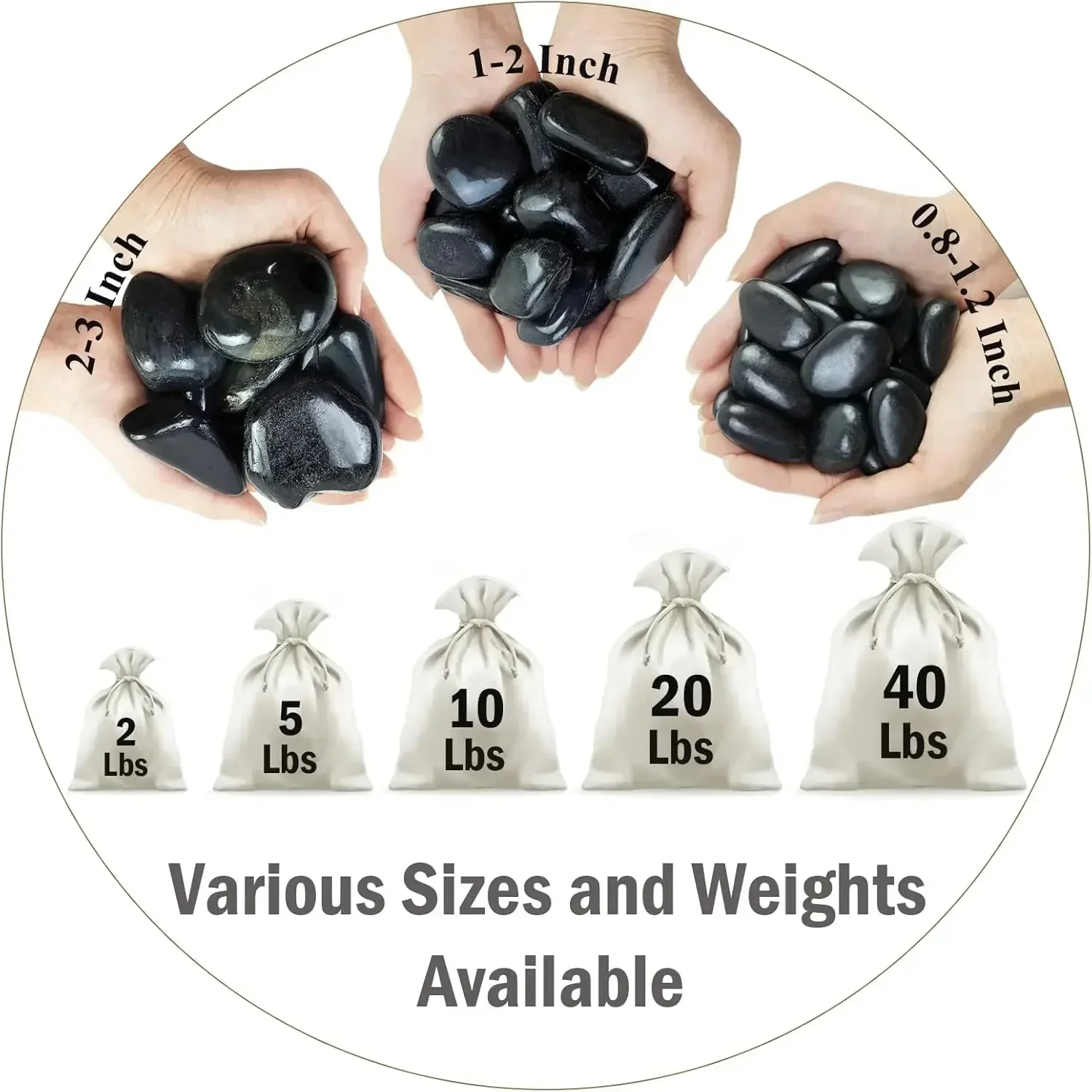 40 lbs Black River Rocks for L - огляд і ціна Planted Aquarium With Rocks