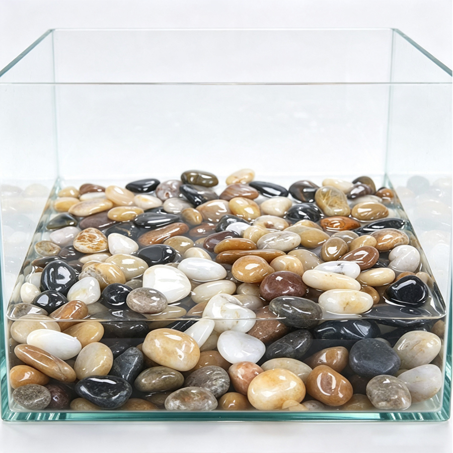 300-700g Smooth River Pebbles, - огляд і ціна Planted Aquarium With Rocks