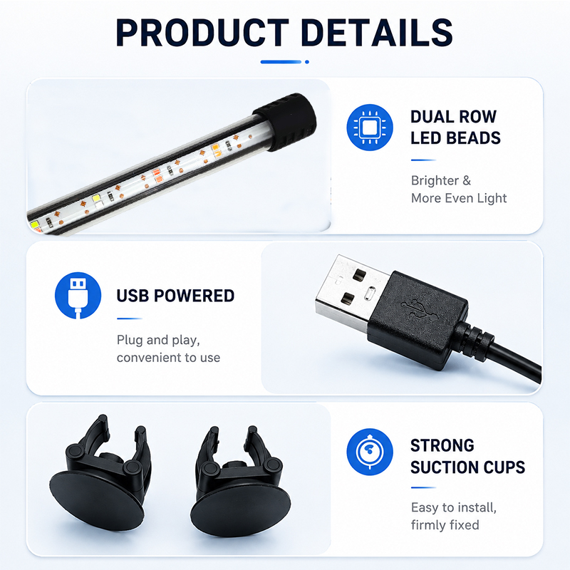18-58cm USB Full Spectrum Aqua - огляд і ціна Led Planted Tank Light