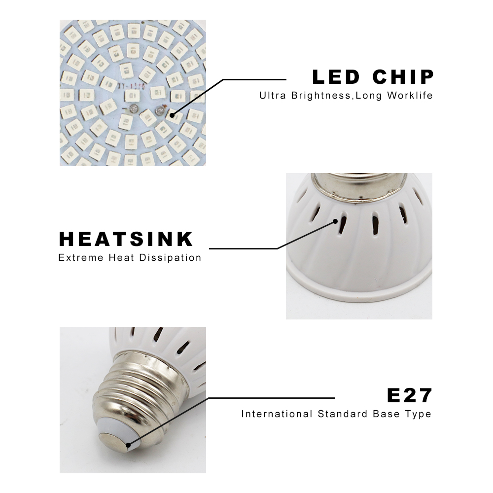 E27 LED Plant Growing Lamp Bul - огляд і ціна Led Planted Tank Light