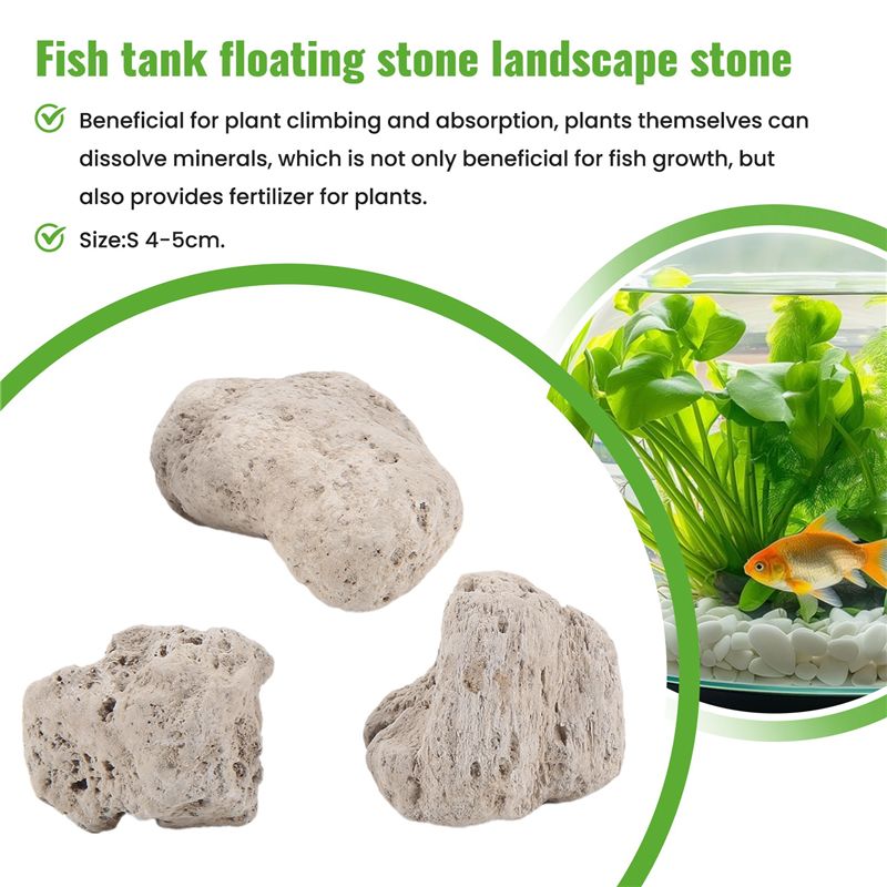 A20F-3Pcs Floating Real Rocks  - огляд і ціна Planted Aquarium Models
