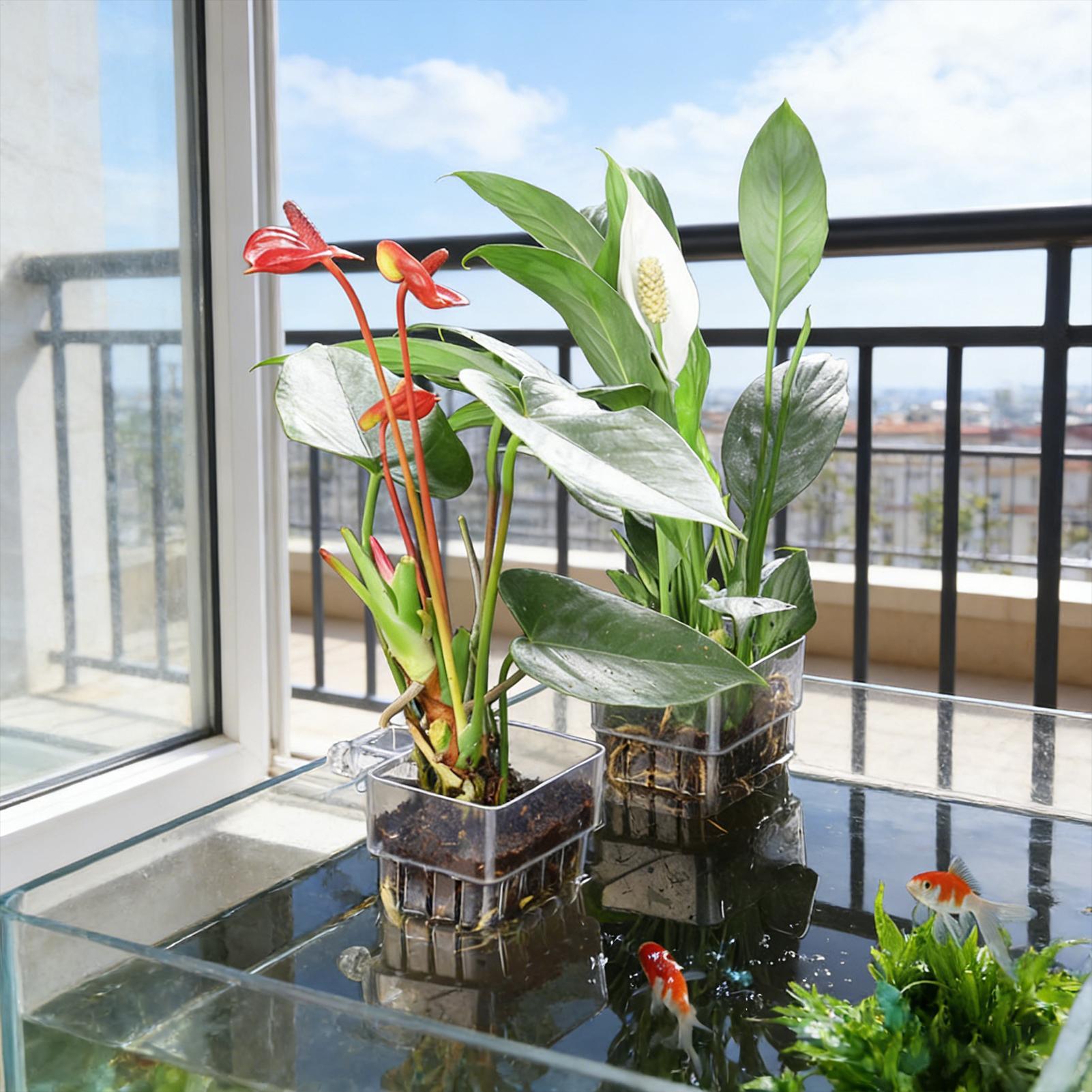Aquarium Plant Basket Transpar - огляд і ціна Aquarium Plant Design
