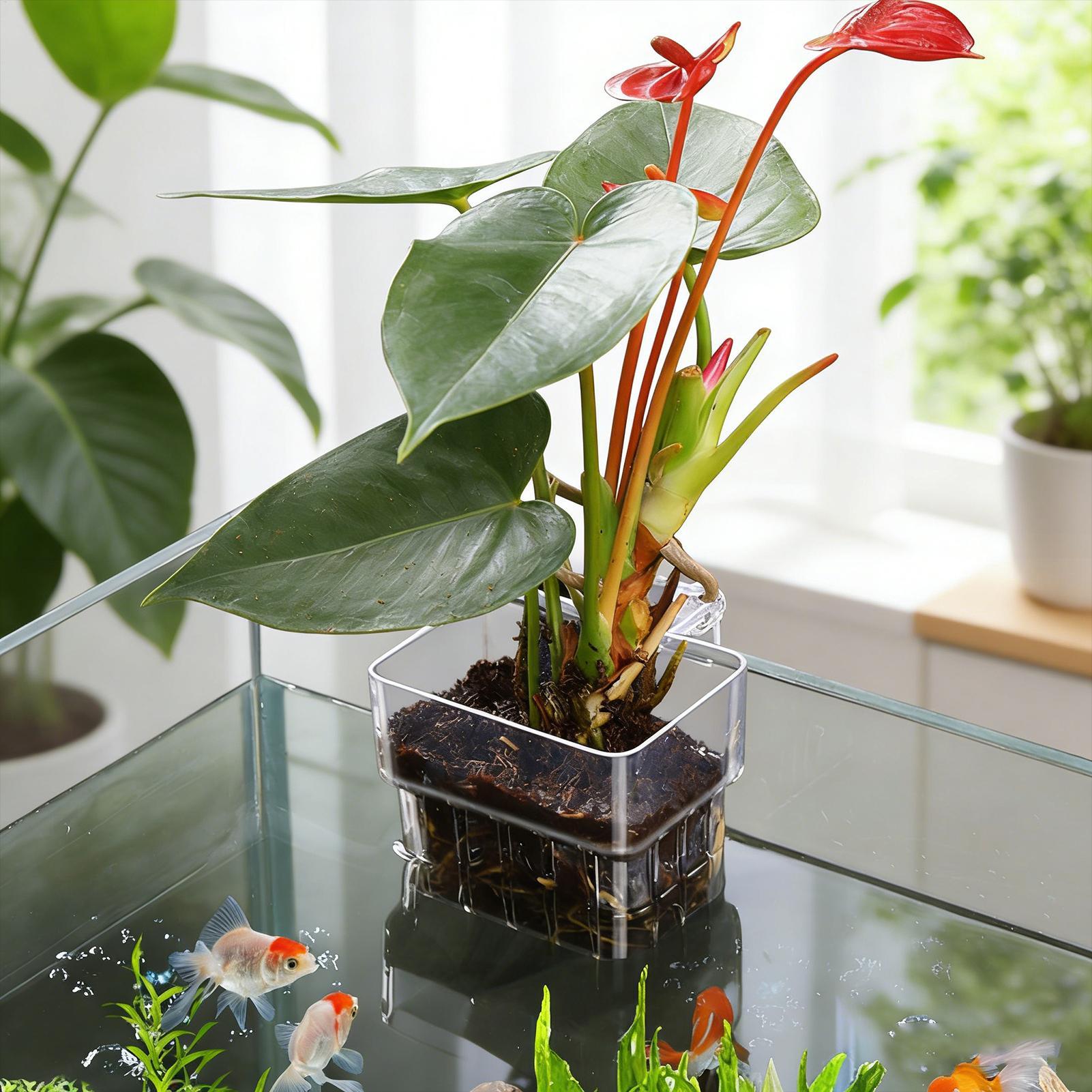 Aquarium Plant Basket Transpar - огляд і ціна Aquarium Plant Design