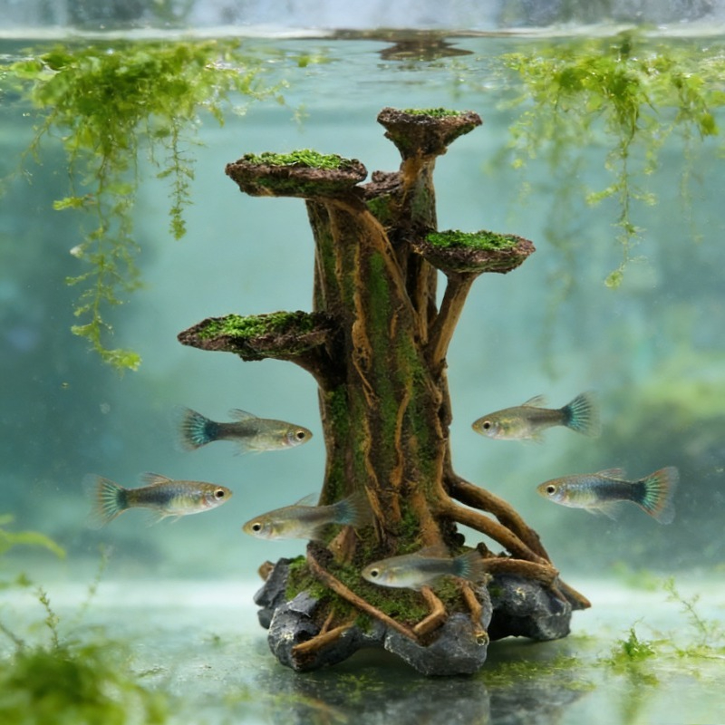 Artificial Moss Tree Driftwood - огляд і ціна Aquarium Planted Wood