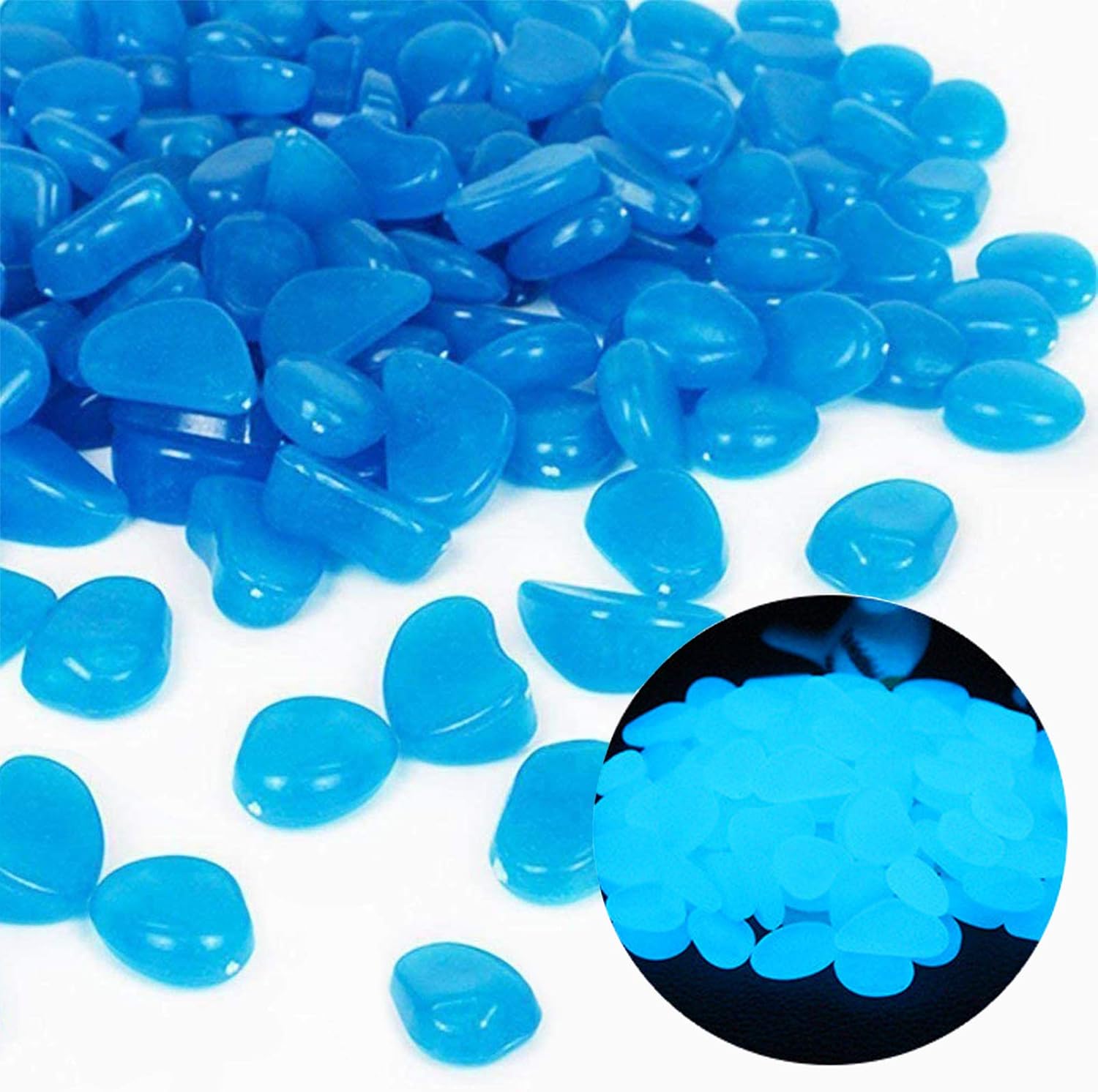 Fish Tank Rocks Glow Blue Pebb - огляд і ціна Planted Aquarium With Rocks