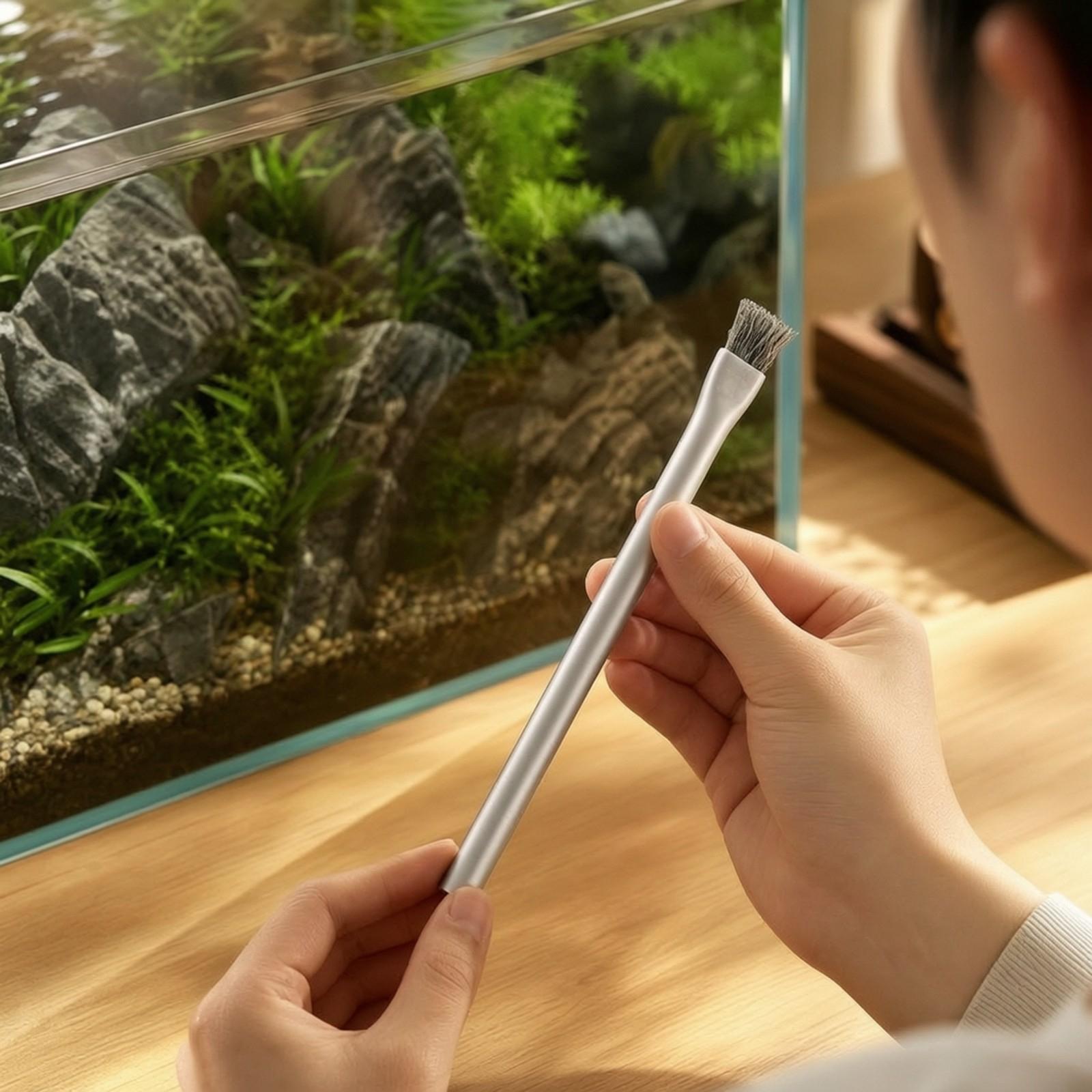 Fish Tank Algae Brush Stainles - огляд і ціна Planted Aquarium With Rocks